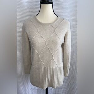 Women’s Vintage JOYE+FUN merino‎ wool blend oatmeal knitted sweater size small